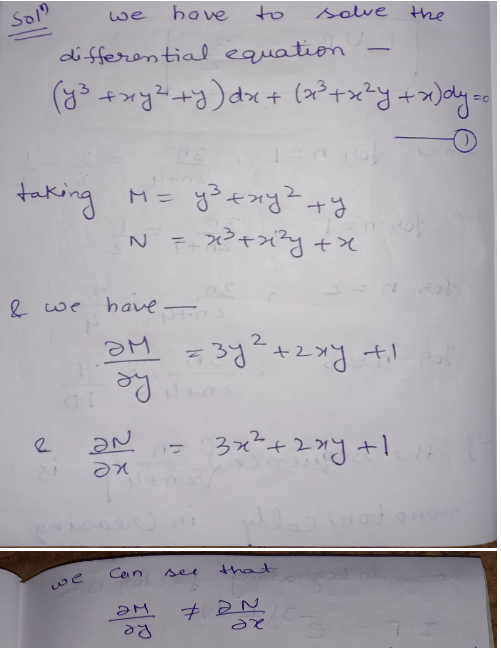 Question Solve The Differential Equation Y 3 Xy 2 Y Dx X 3 X 2y X Dy 0 Wegglab